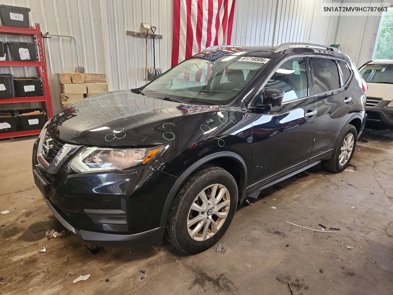 2017 Nissan Rogue Sv VIN: 5N1AT2MV9HC787663 Lot: 61718506