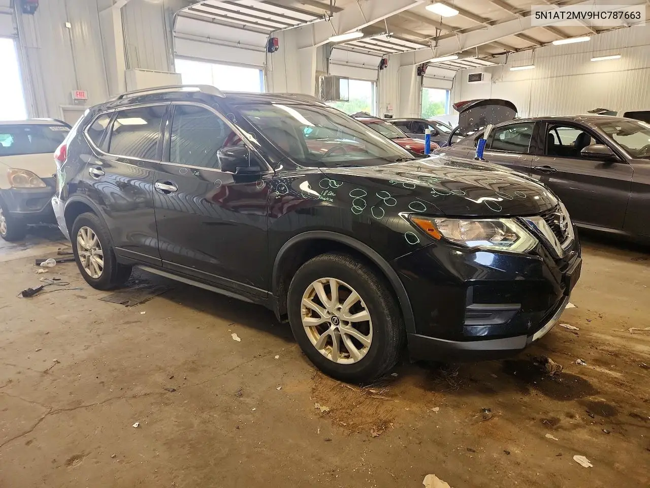 2017 Nissan Rogue Sv VIN: 5N1AT2MV9HC787663 Lot: 61718506