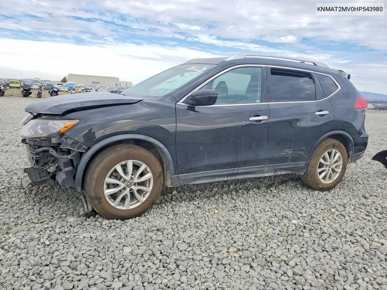 2017 Nissan Rogue Sv VIN: KNMAT2MV0HP543980 Lot: 61793506