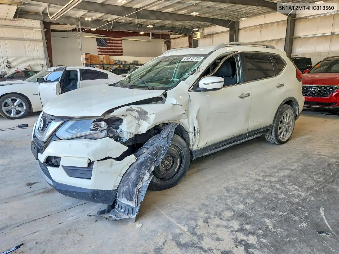 2017 Nissan Rogue Sv VIN: 5N1AT2MT4HC818560 Lot: 61915476