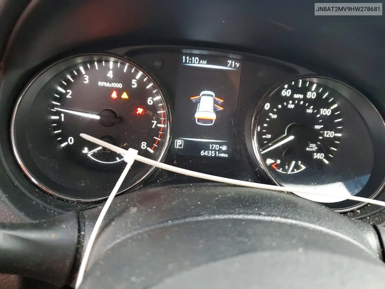 2017 Nissan Rogue S VIN: JN8AT2MV9HW278681 Lot: 62009526