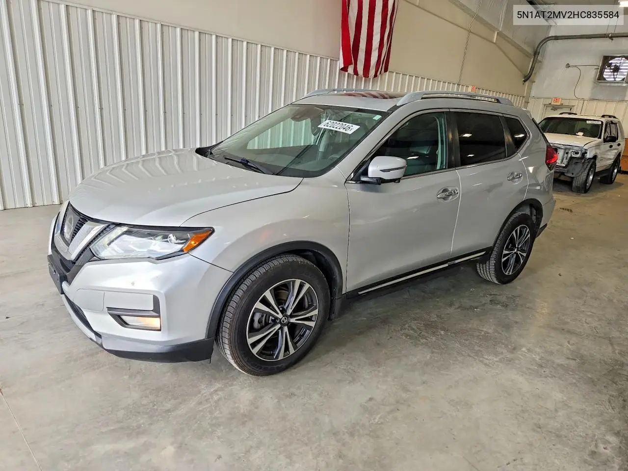 2017 Nissan Rogue Sl VIN: 5N1AT2MV2HC835584 Lot: 62022046