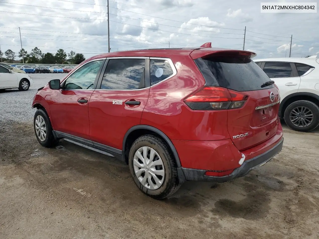 5N1AT2MNXHC804342 2017 Nissan Rogue Sv
