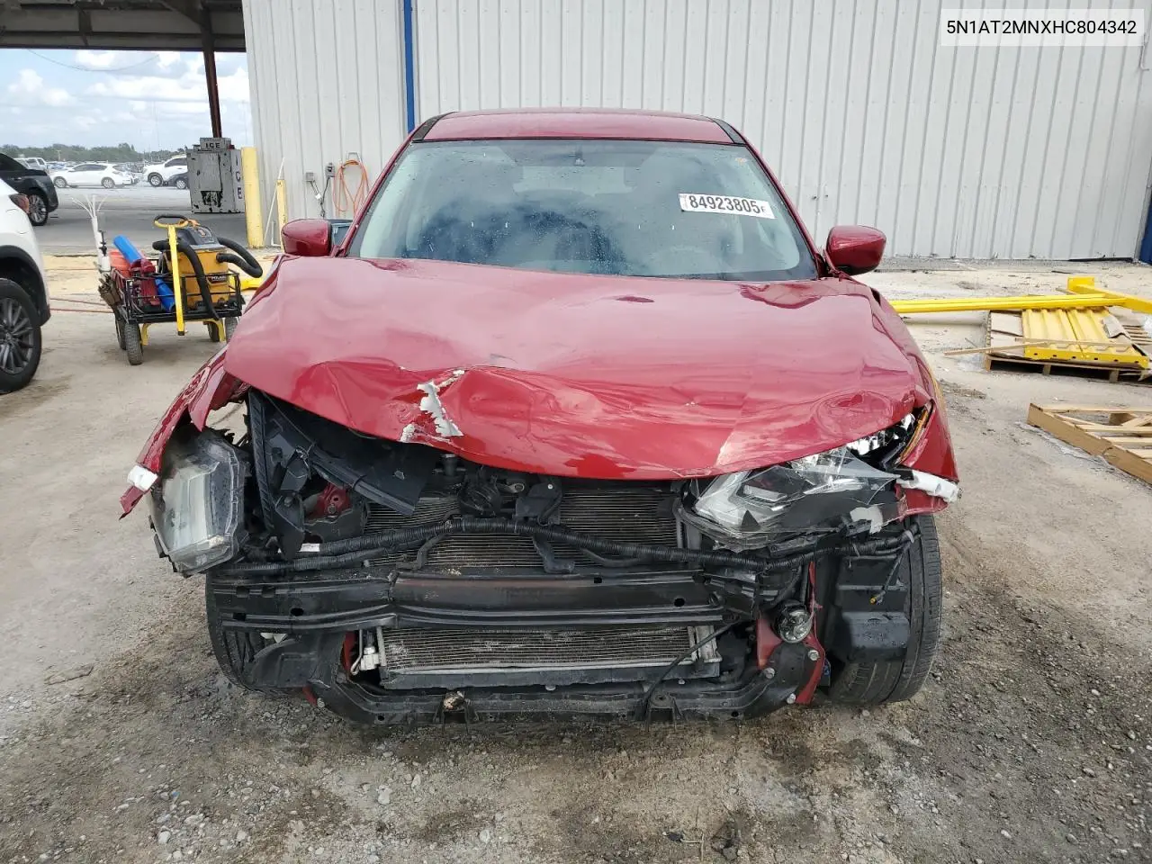 5N1AT2MNXHC804342 2017 Nissan Rogue Sv