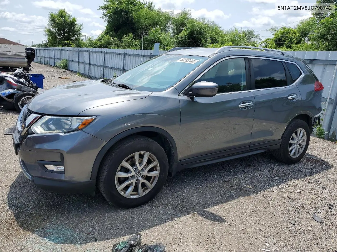 2018 Nissan Rogue S VIN: 5N1AT2MV8JC798742 Lot: 60922446