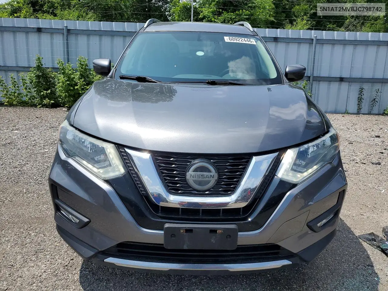 2018 Nissan Rogue S VIN: 5N1AT2MV8JC798742 Lot: 60922446