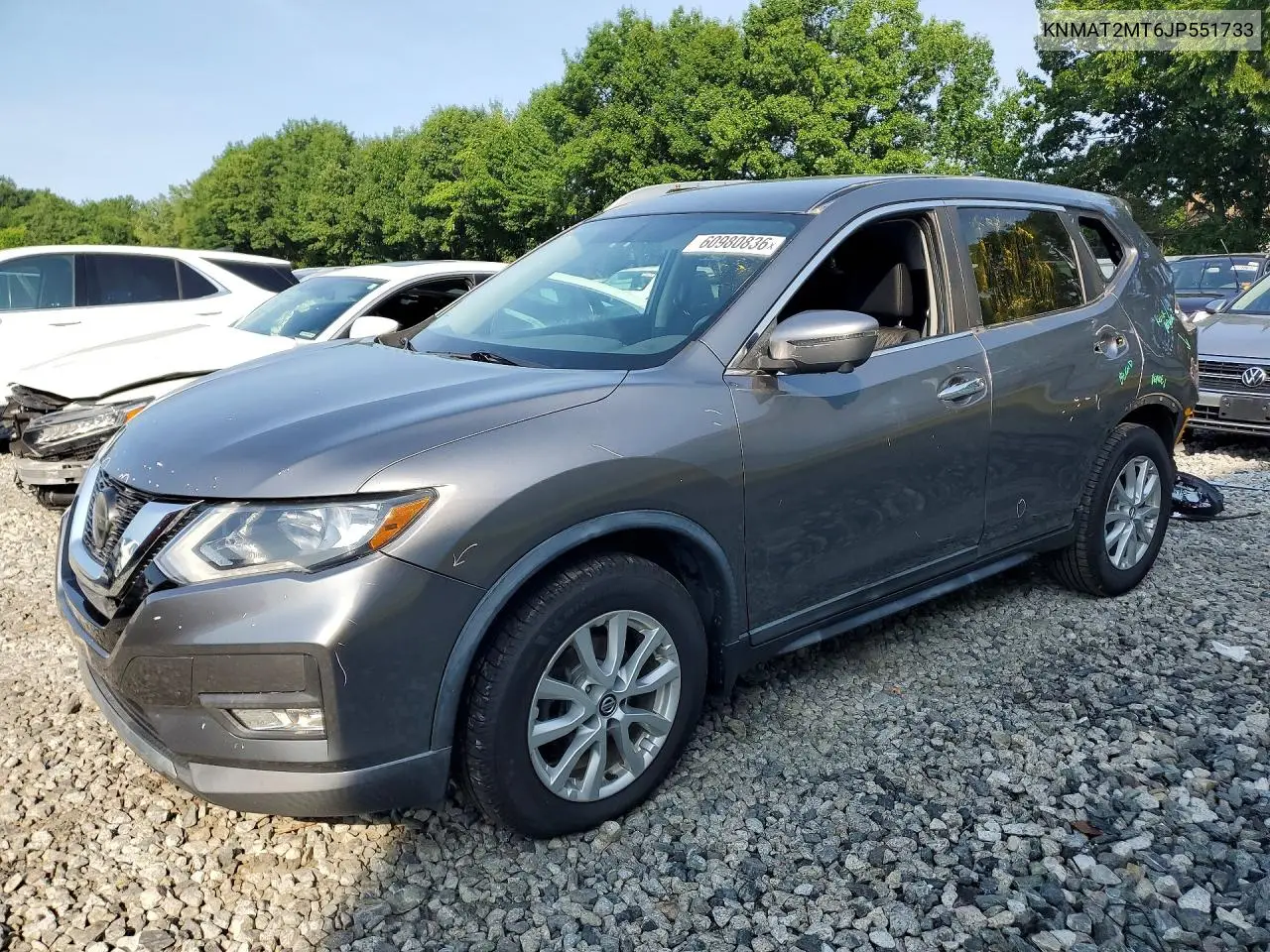 2018 Nissan Rogue Sv VIN: KNMAT2MT6JP551733 Lot: 60980836