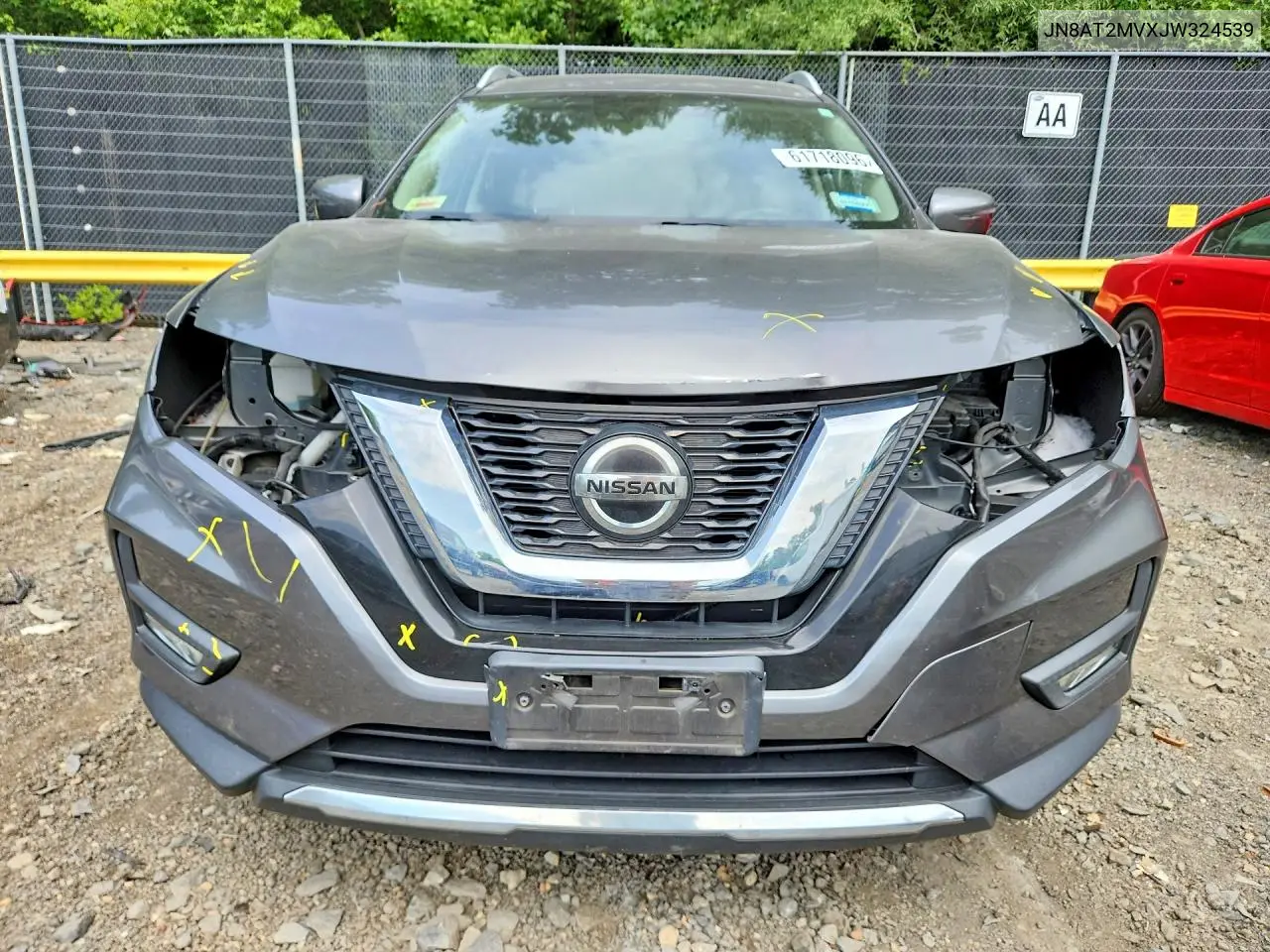 2018 Nissan Rogue Sl VIN: JN8AT2MVXJW324539 Lot: 61718096