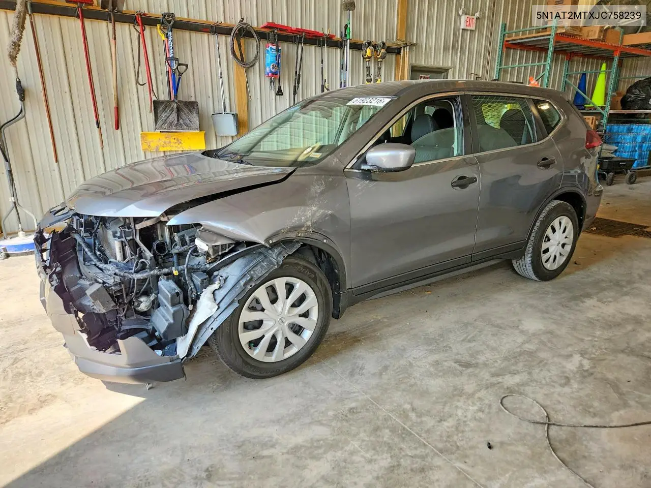 2018 Nissan Rogue S VIN: 5N1AT2MTXJC758239 Lot: 61923216