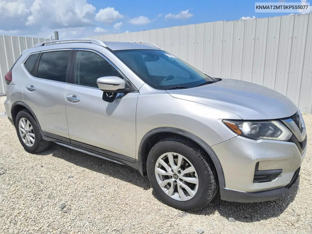 2019 Nissan Rogue S VIN: KNMAT2MT5KP555077 Lot: 58328626