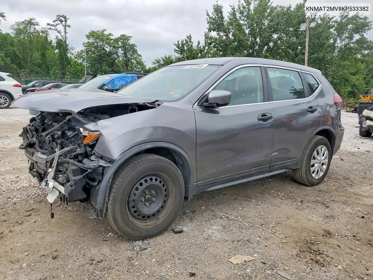 2019 Nissan Rogue S VIN: KNMAT2MV8KP533382 Lot: 61507066