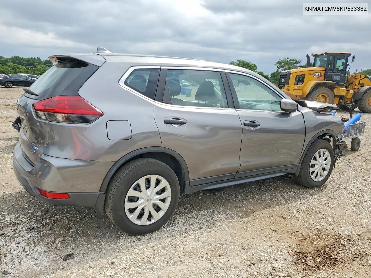 2019 Nissan Rogue S VIN: KNMAT2MV8KP533382 Lot: 61507066
