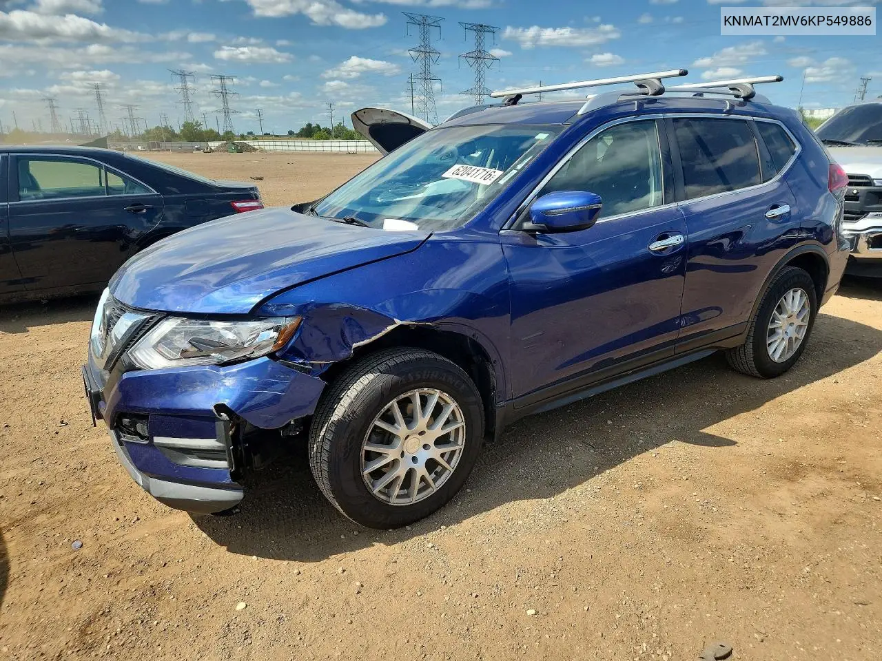 2019 Nissan Rogue Sv VIN: KNMAT2MV6KP549886 Lot: 62041716