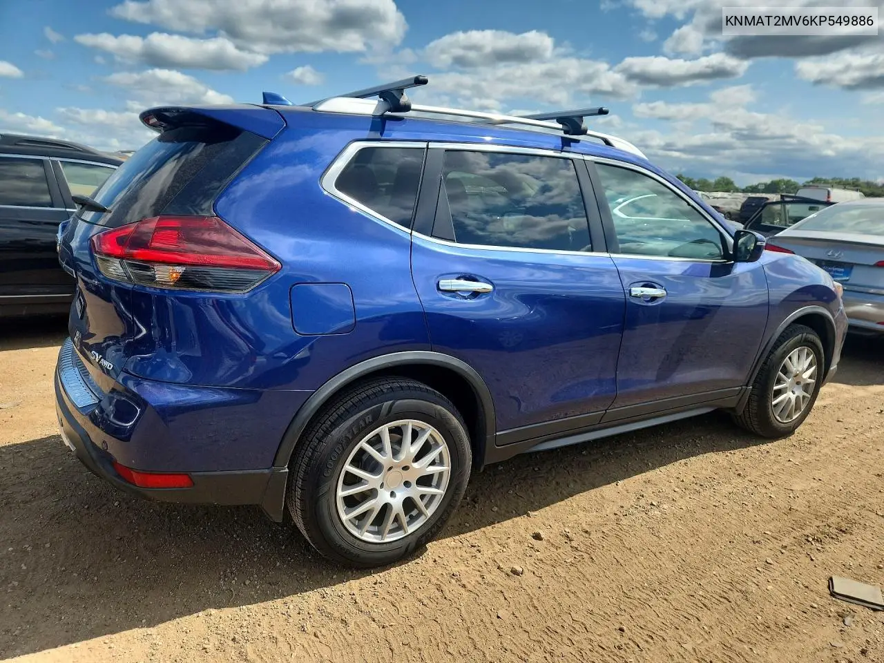 2019 Nissan Rogue Sv VIN: KNMAT2MV6KP549886 Lot: 62041716