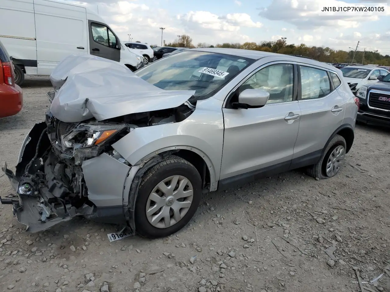 JN1BJ1CP7KW240105 2019 Nissan Rogue Sport S