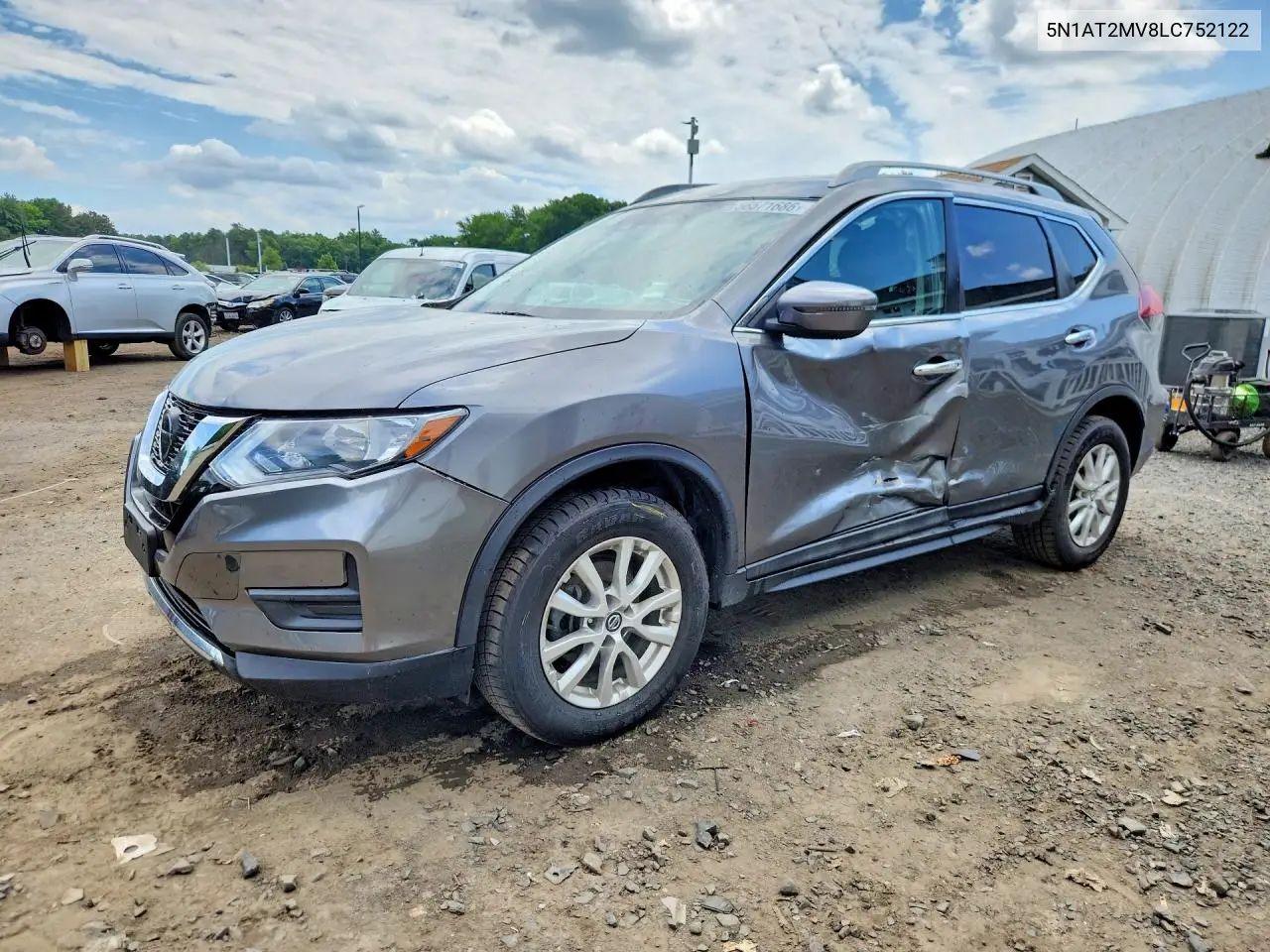 2020 Nissan Rogue S VIN: 5N1AT2MV8LC752122 Lot: 56571686