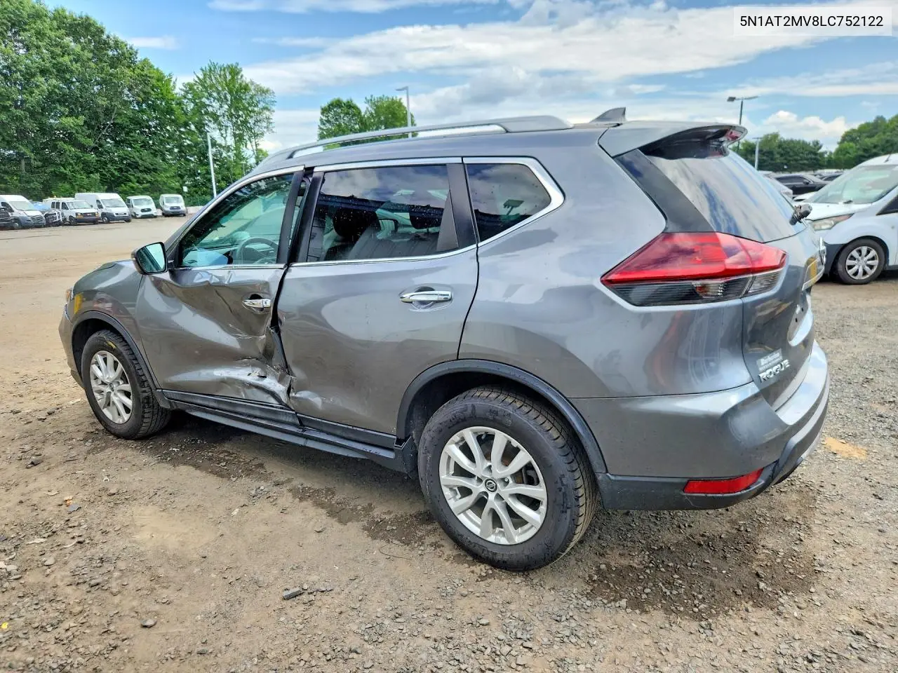 2020 Nissan Rogue S VIN: 5N1AT2MV8LC752122 Lot: 56571686