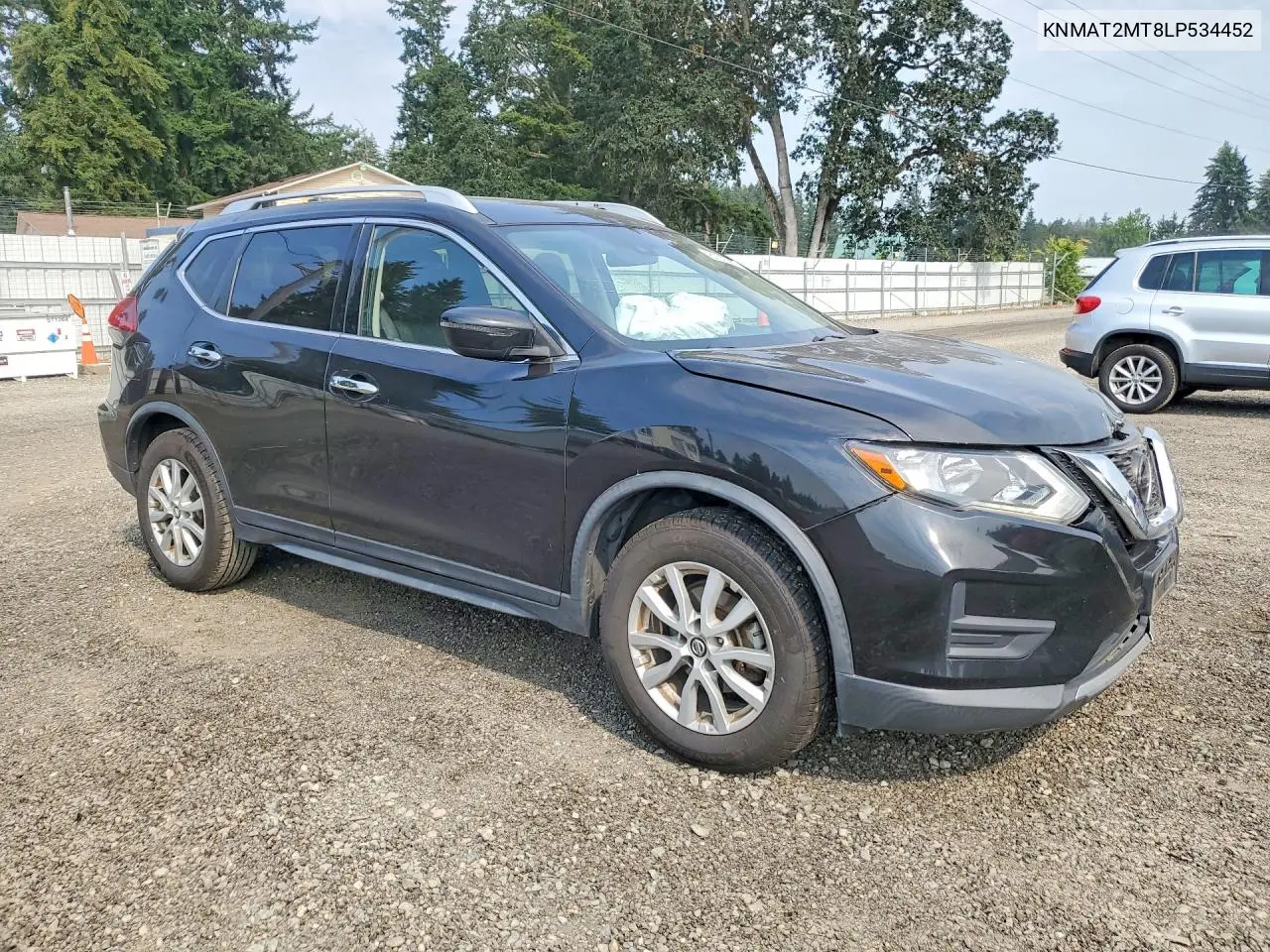 2020 Nissan Rogue Sv VIN: KNMAT2MT8LP534452 Lot: 61613896