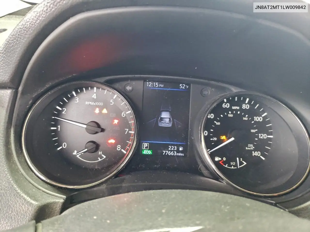 JN8AT2MT1LW009842 2020 Nissan Rogue S