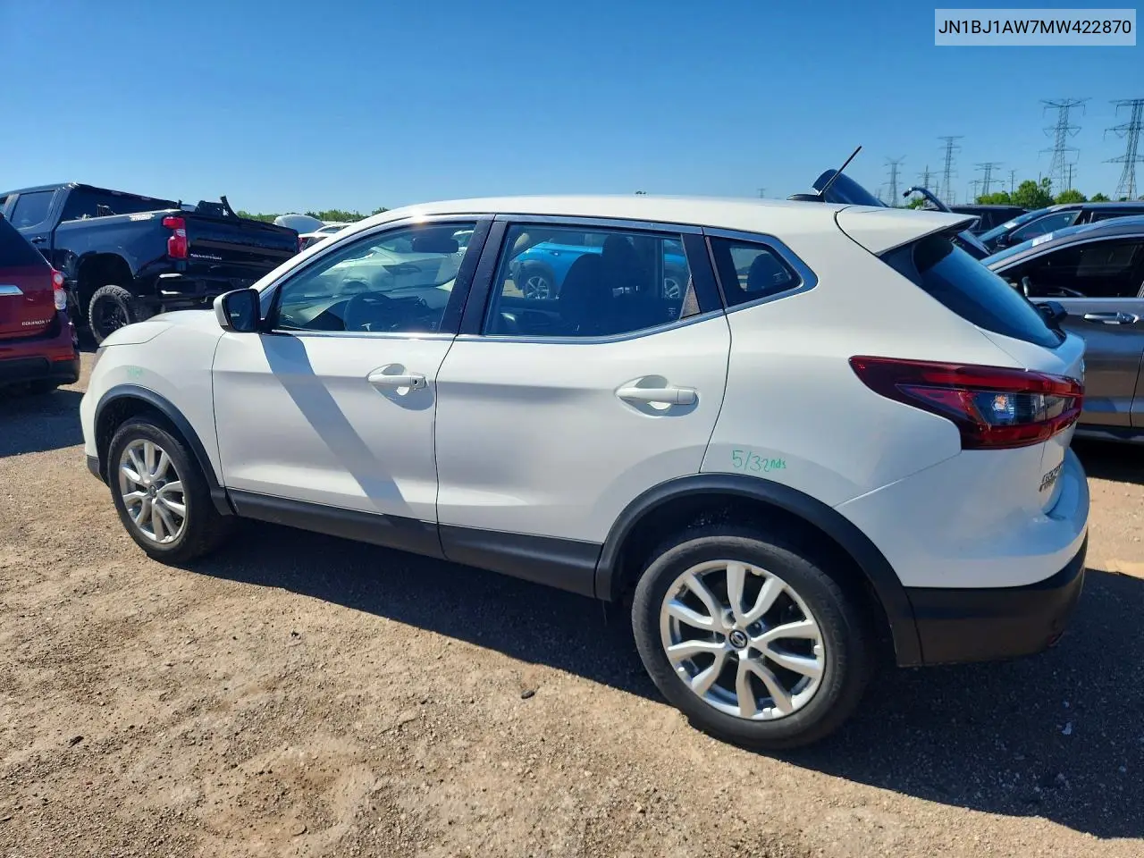 2021 Nissan Rogue Sport S VIN: JN1BJ1AW7MW422870 Lot: 55840306