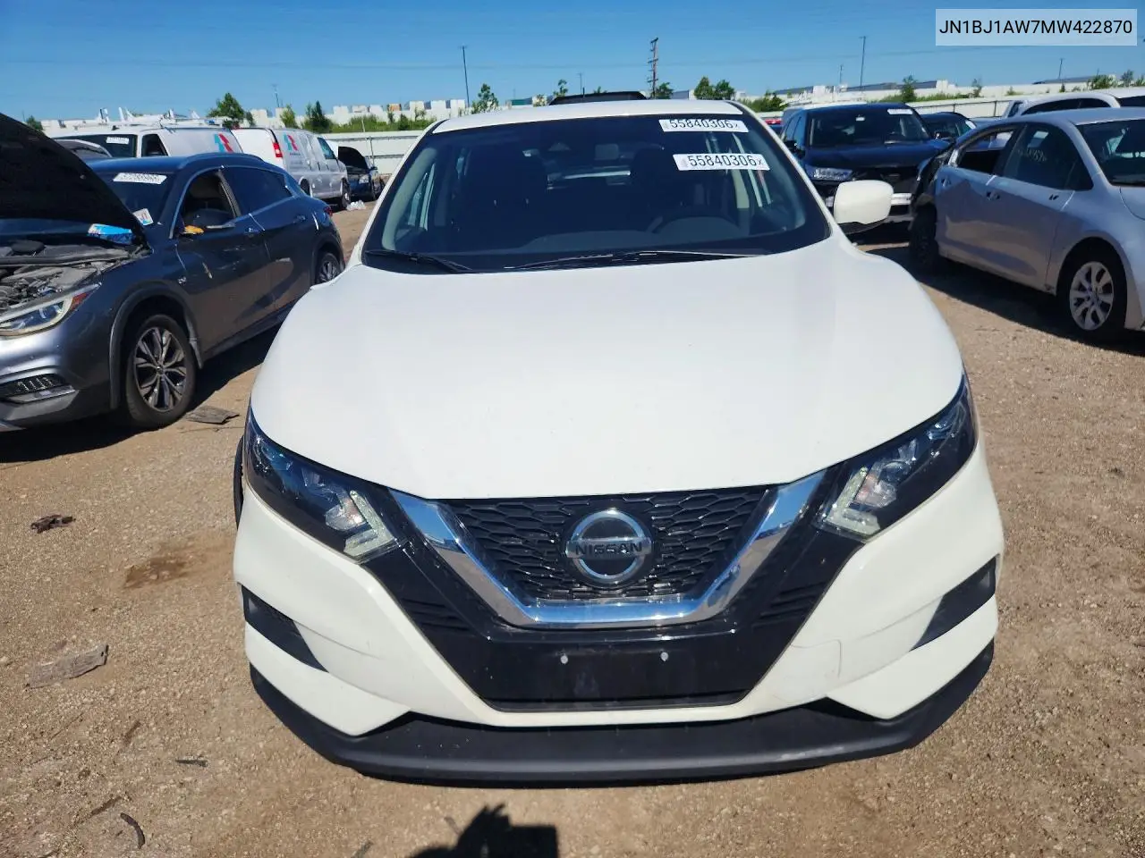 2021 Nissan Rogue Sport S VIN: JN1BJ1AW7MW422870 Lot: 55840306