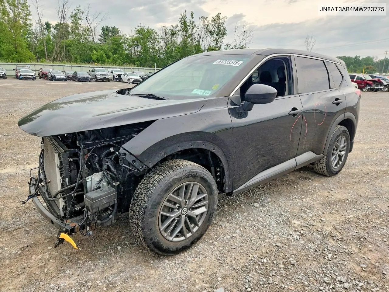 2021 Nissan Rogue S VIN: JN8AT3AB4MW223775 Lot: 61223516