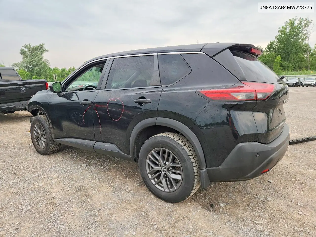 2021 Nissan Rogue S VIN: JN8AT3AB4MW223775 Lot: 61223516