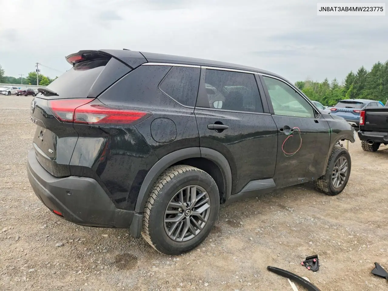 2021 Nissan Rogue S VIN: JN8AT3AB4MW223775 Lot: 61223516