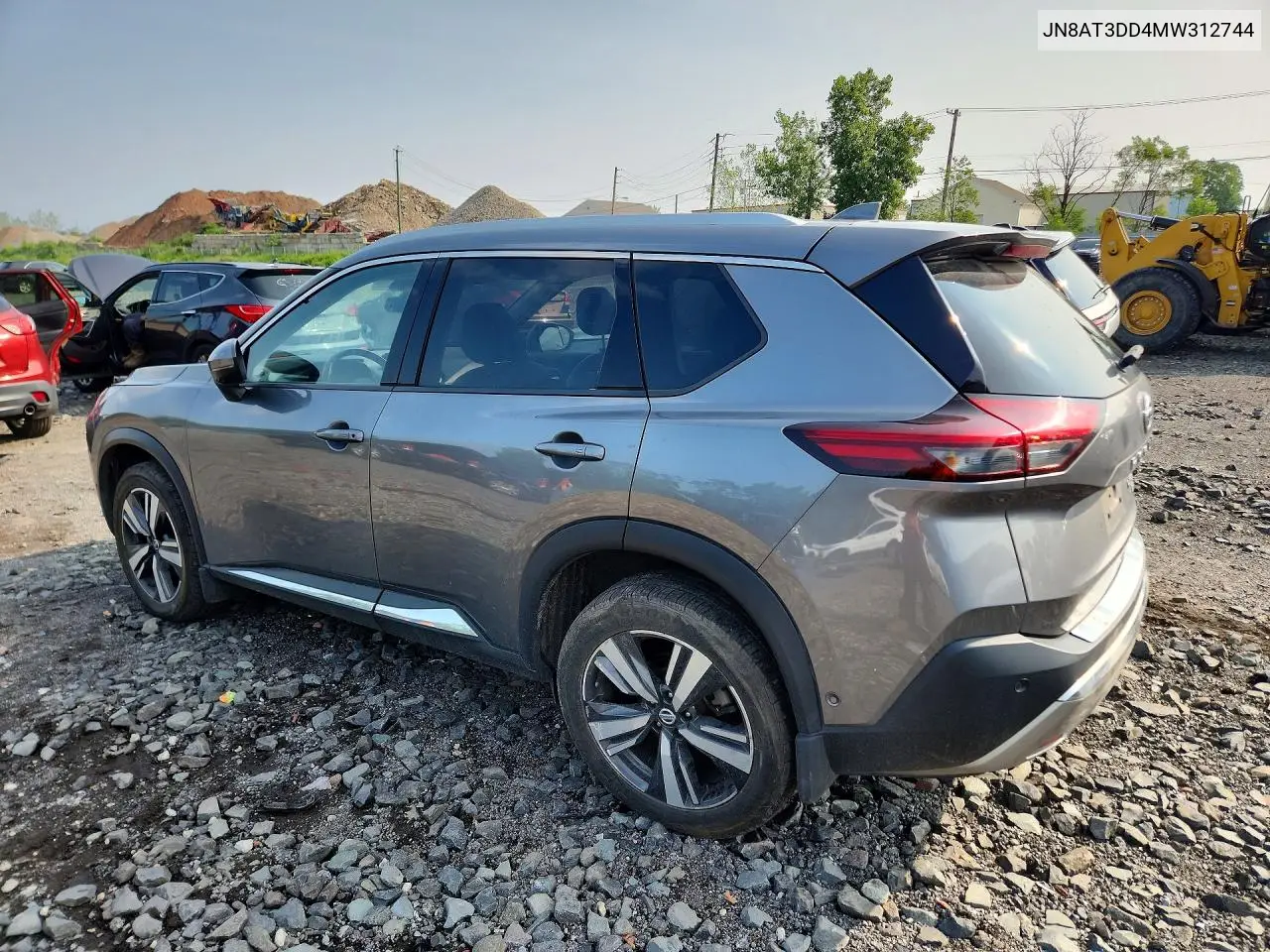 2021 Nissan Rogue Platinum VIN: JN8AT3DD4MW312744 Lot: 61613576