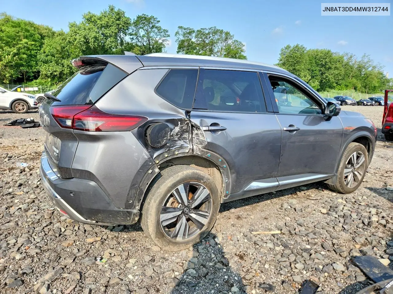 2021 Nissan Rogue Platinum VIN: JN8AT3DD4MW312744 Lot: 61613576