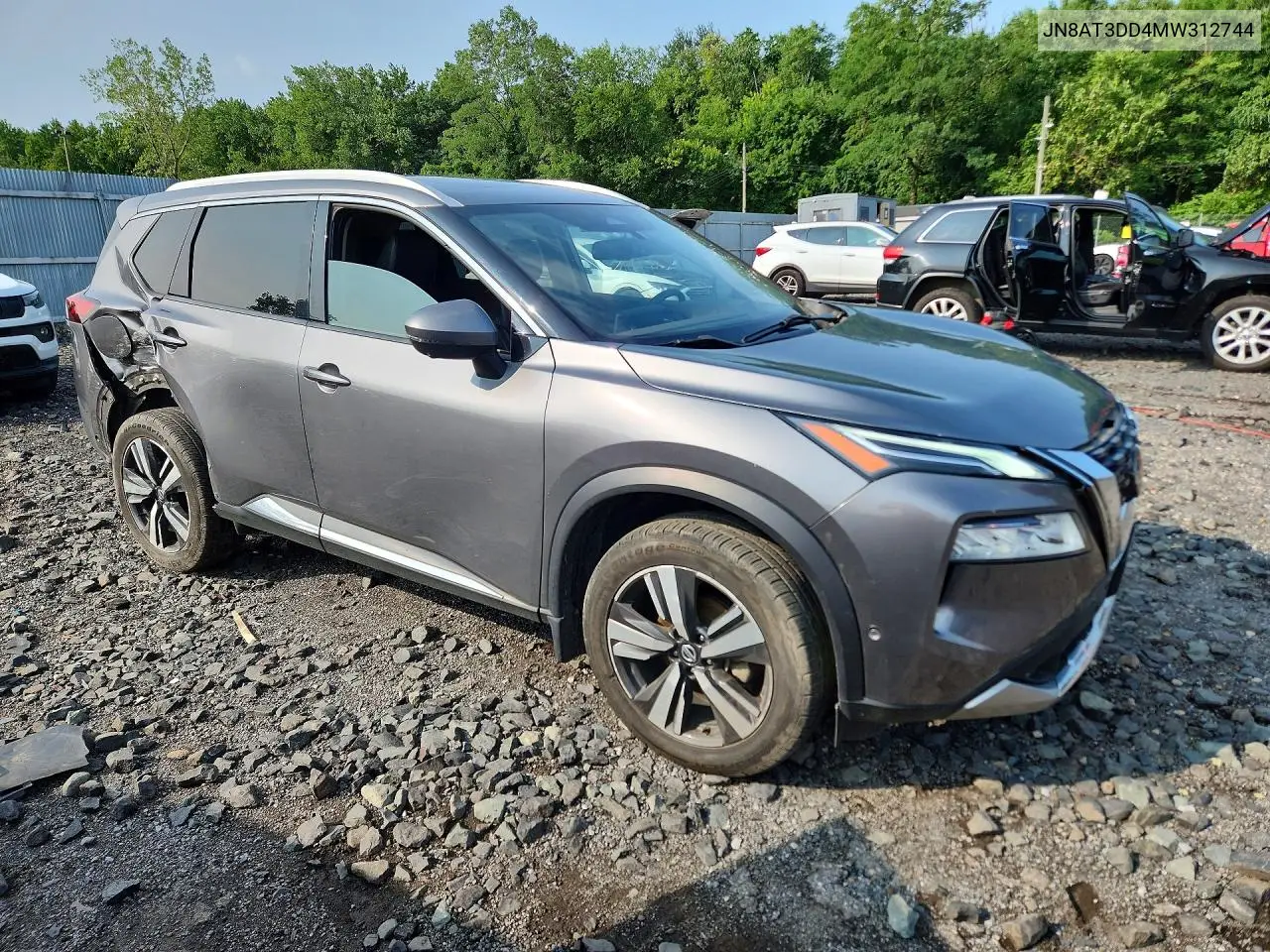 2021 Nissan Rogue Platinum VIN: JN8AT3DD4MW312744 Lot: 61613576