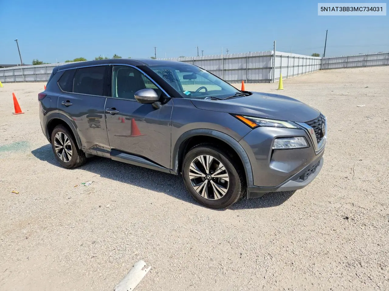 2021 Nissan Rogue Sv VIN: 5N1AT3BB3MC734031 Lot: 62317986