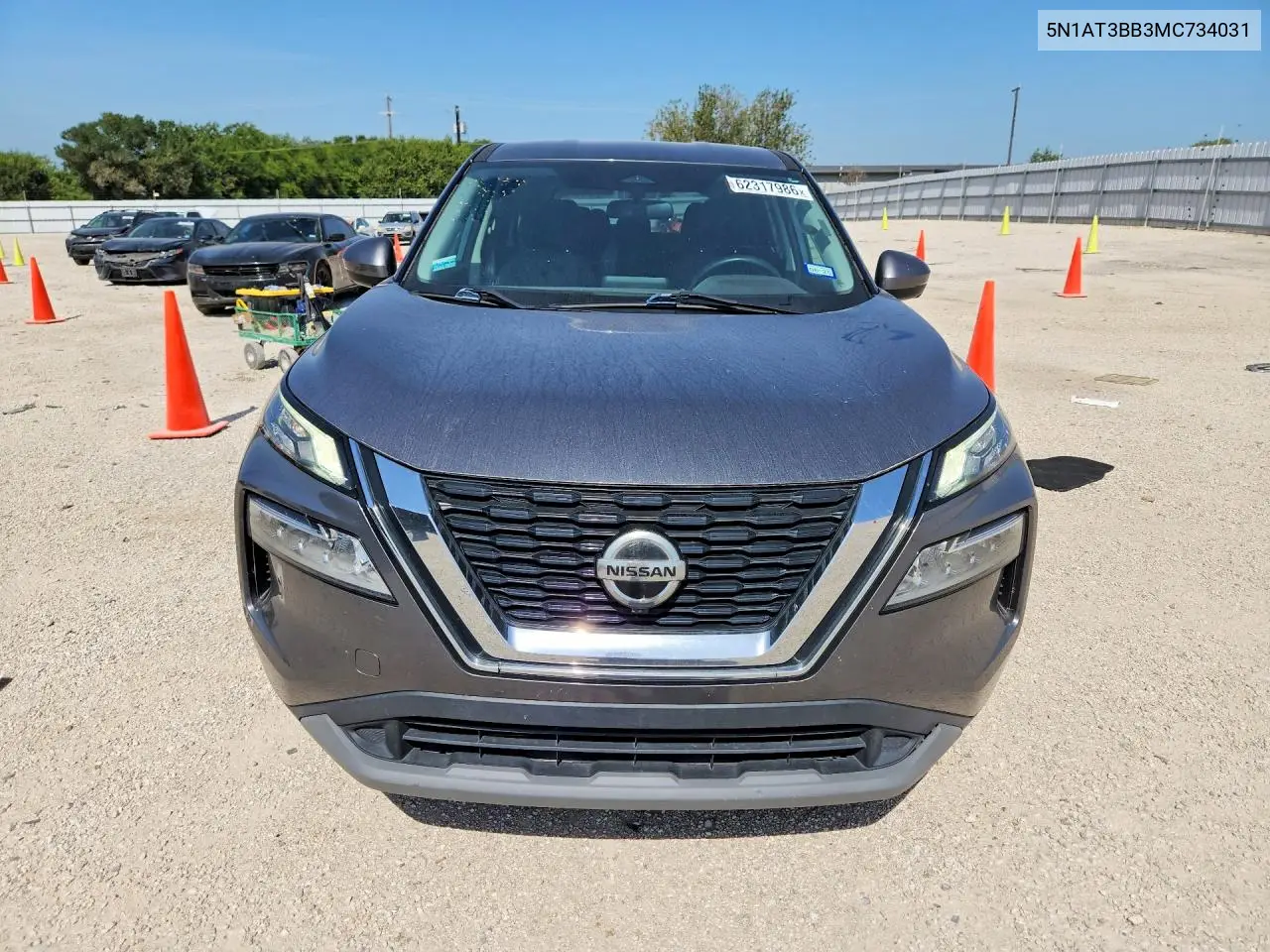 2021 Nissan Rogue Sv VIN: 5N1AT3BB3MC734031 Lot: 62317986