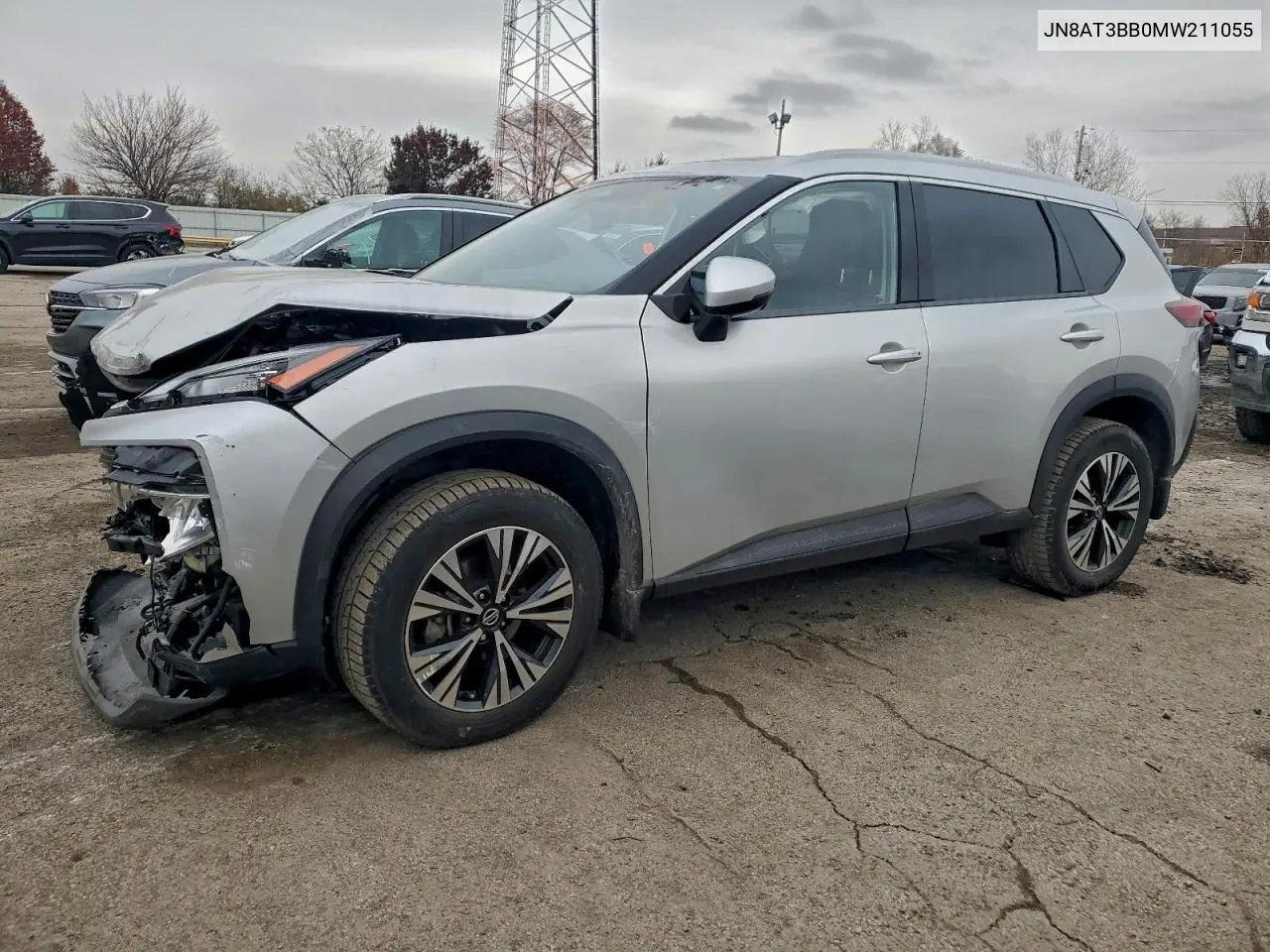 JN8AT3BB0MW211055 2021 Nissan Rogue Sv