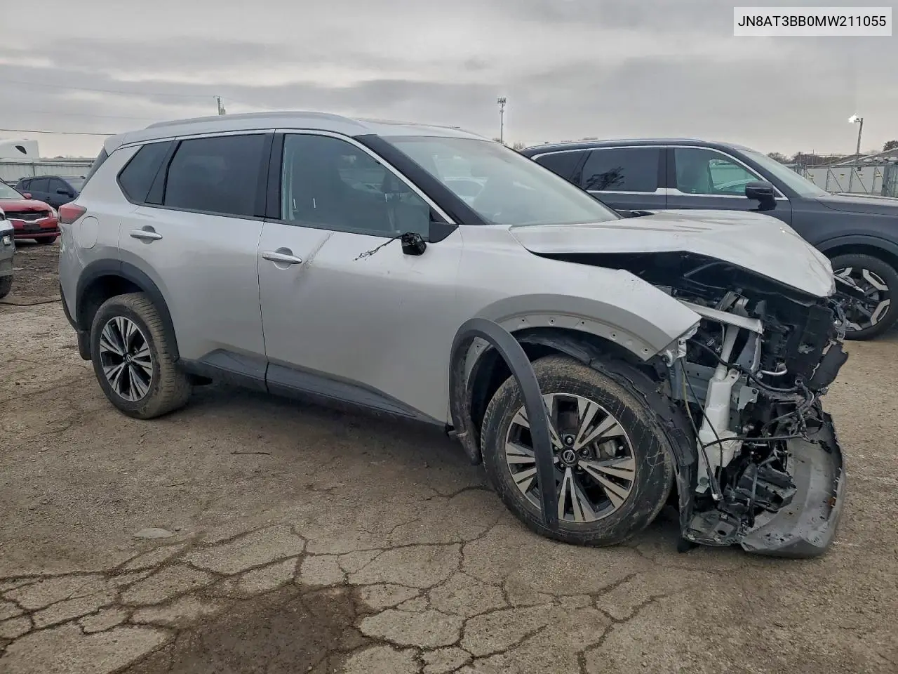 JN8AT3BB0MW211055 2021 Nissan Rogue Sv