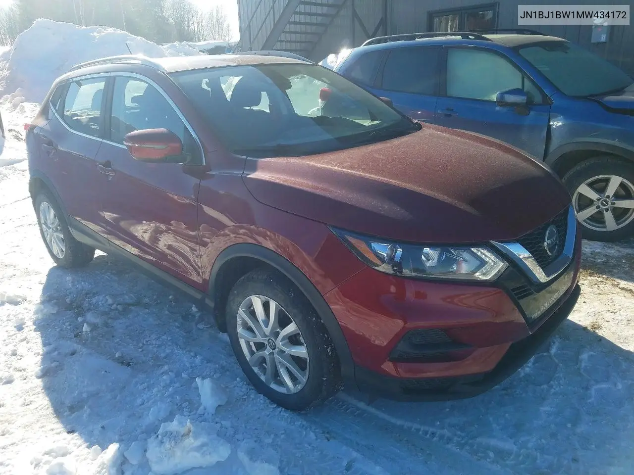 2021 Nissan Qashqai Sv VIN: JN1BJ1BW1MW434172 Lot: 98749085