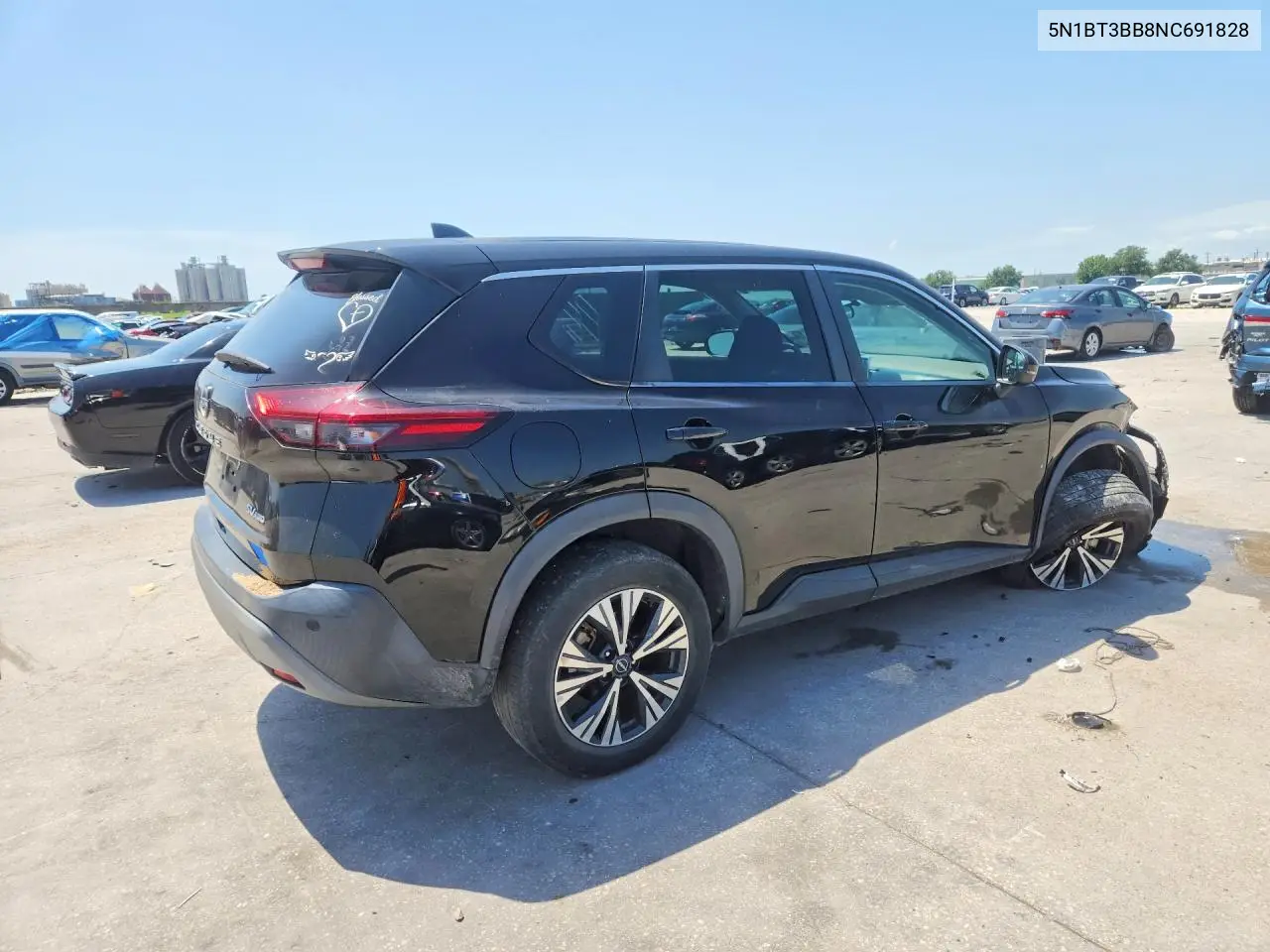 2022 Nissan Rogue Sv VIN: 5N1BT3BB8NC691828 Lot: 62111586