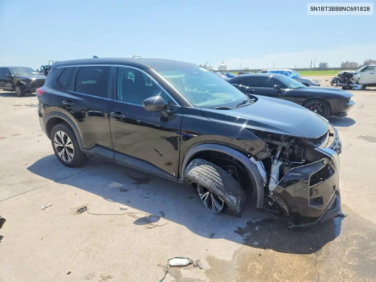 2022 Nissan Rogue Sv VIN: 5N1BT3BB8NC691828 Lot: 62111586