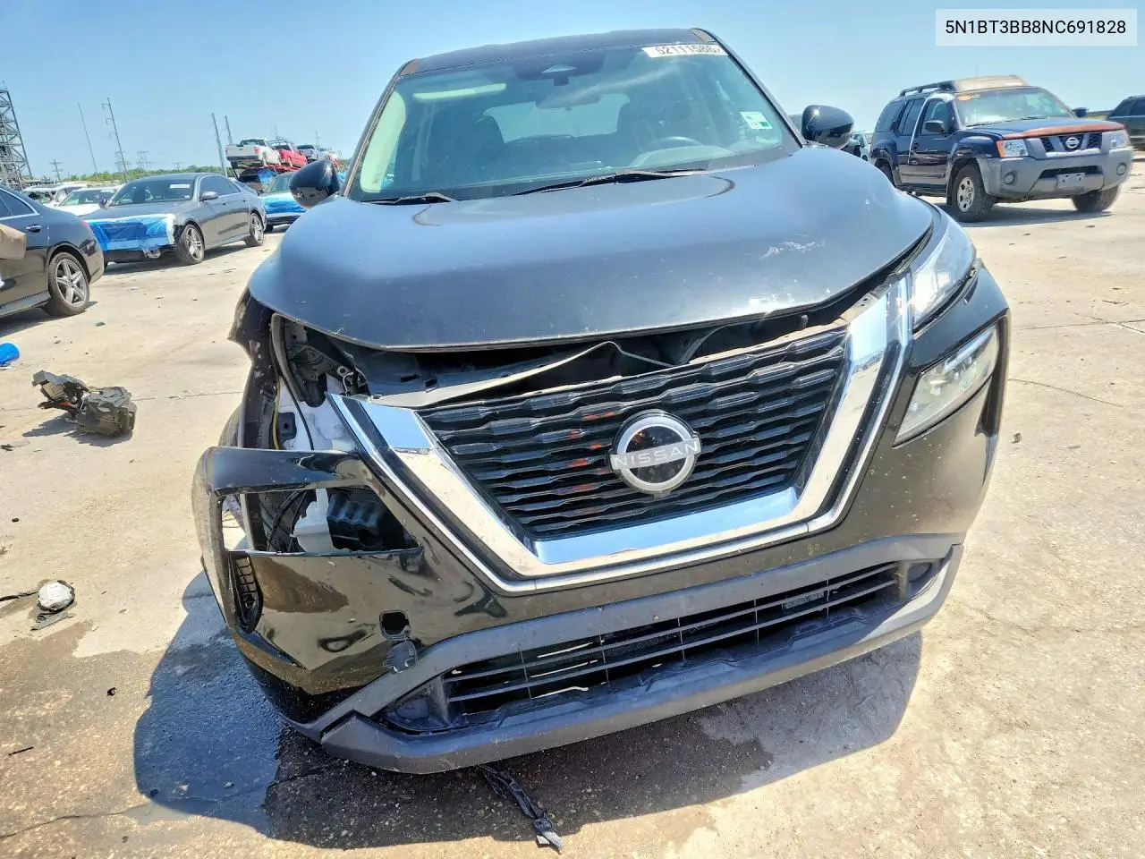 2022 Nissan Rogue Sv VIN: 5N1BT3BB8NC691828 Lot: 62111586