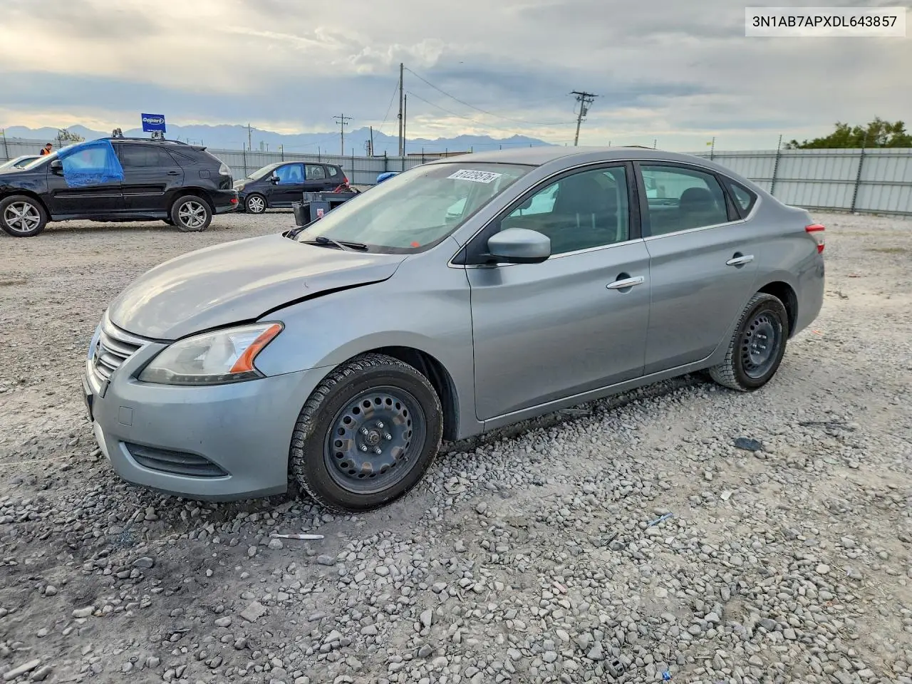 2013 Nissan Sentra S VIN: 3N1AB7APXDL643857 Lot: 61229576