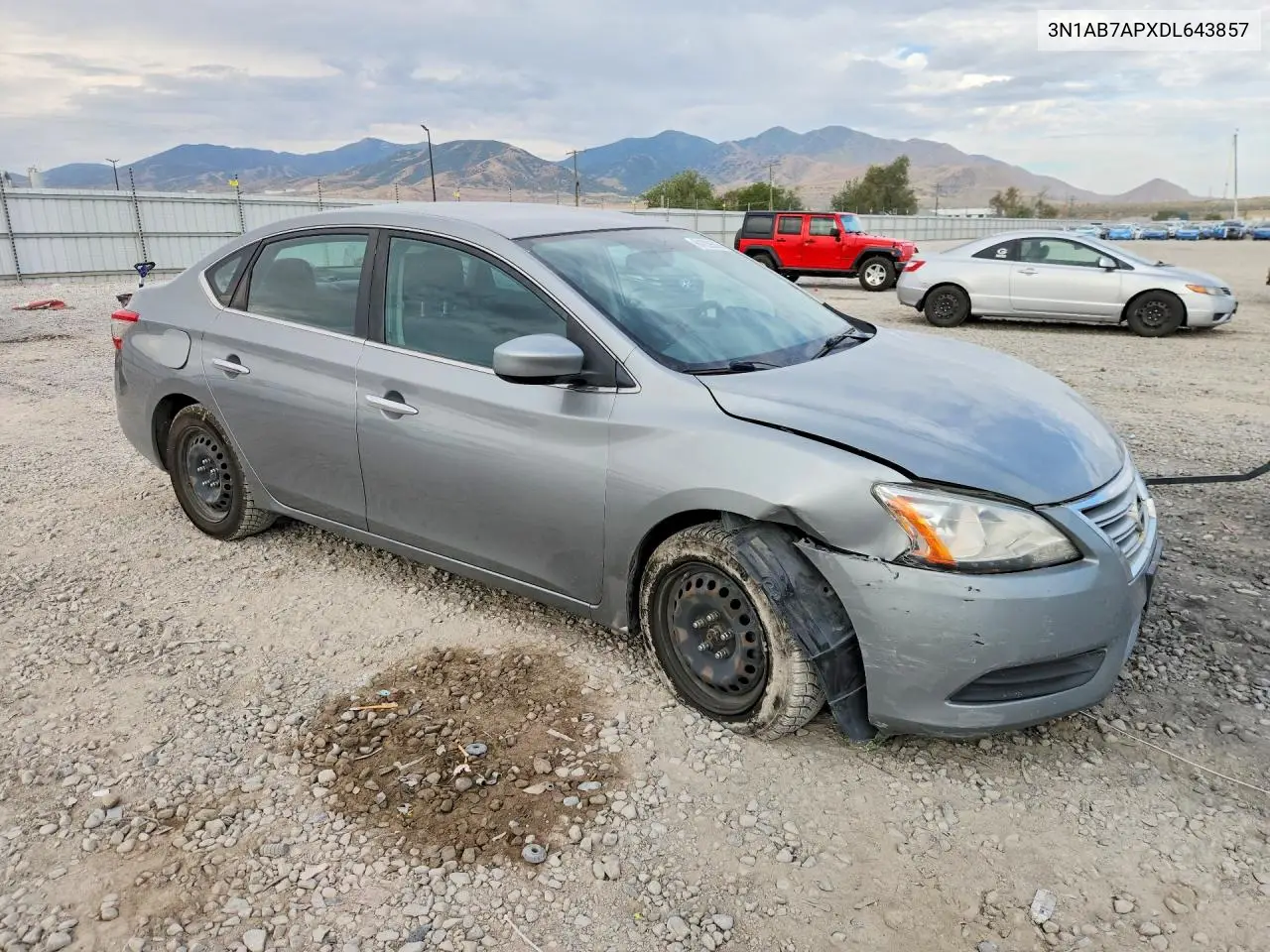 2013 Nissan Sentra S VIN: 3N1AB7APXDL643857 Lot: 61229576