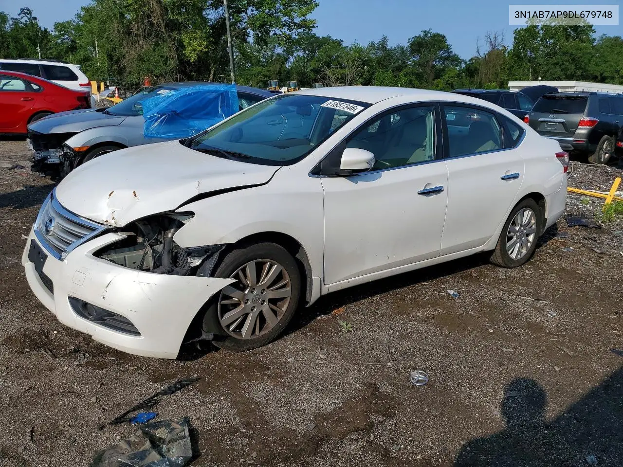 2013 Nissan Sentra S VIN: 3N1AB7AP9DL679748 Lot: 61857346