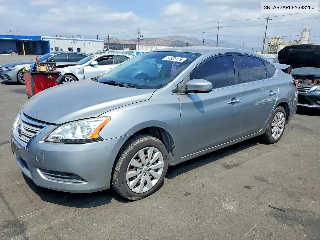 2014 Nissan Sentra S VIN: 3N1AB7AP0EY338260 Lot: 58956216