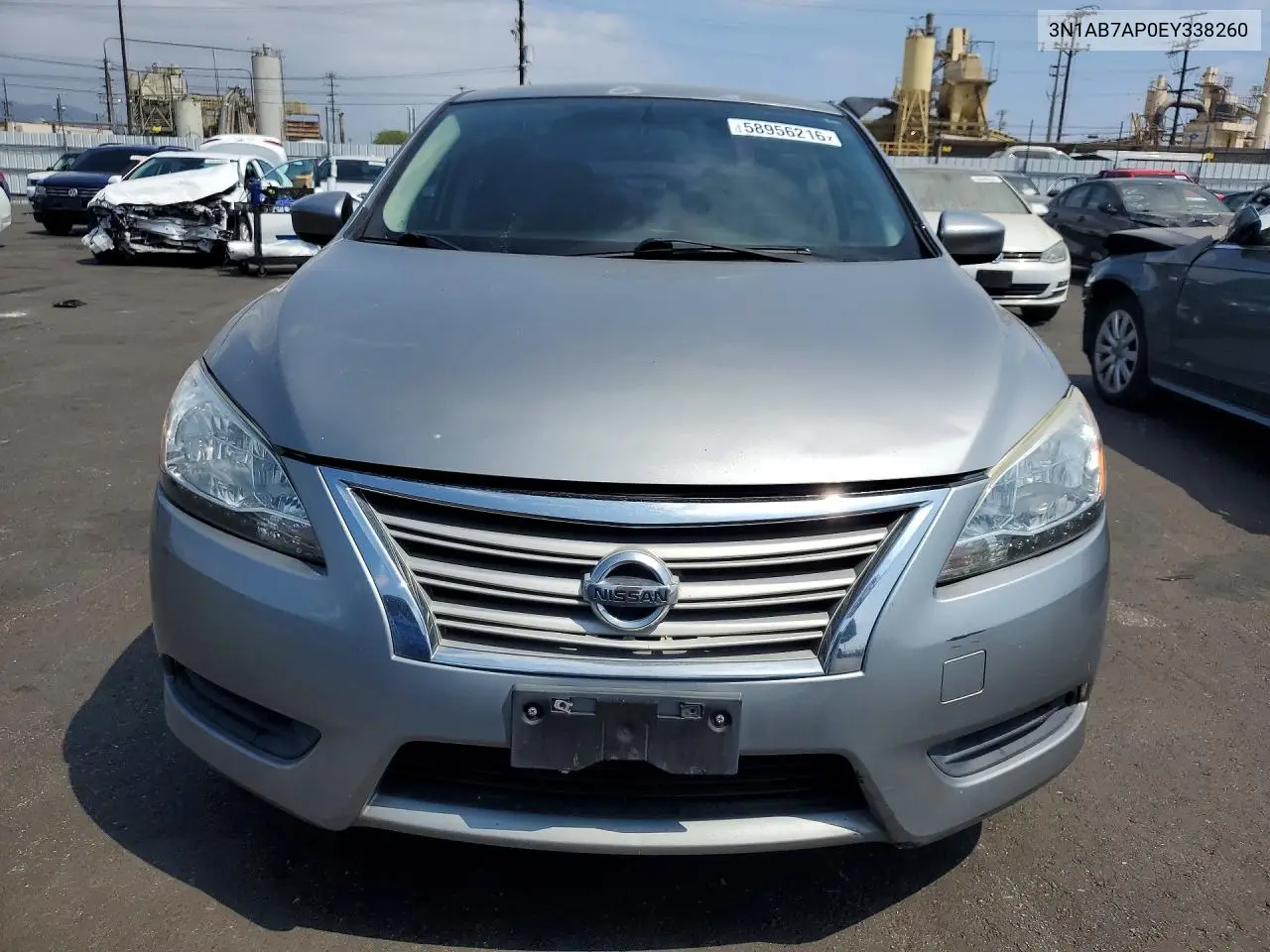 2014 Nissan Sentra S VIN: 3N1AB7AP0EY338260 Lot: 58956216