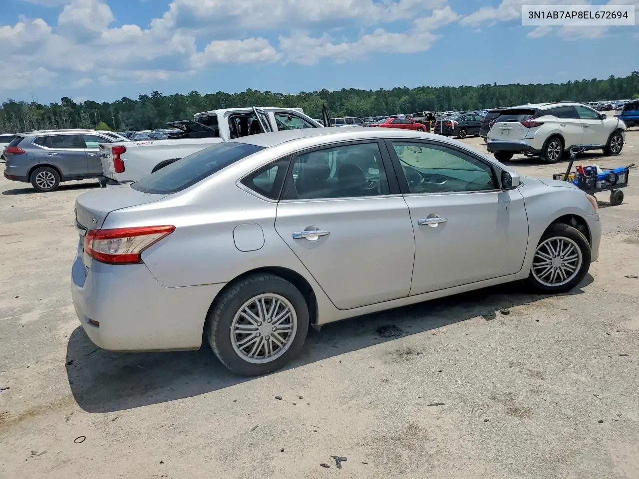 3N1AB7AP8EL672694 2014 Nissan Sentra Sv