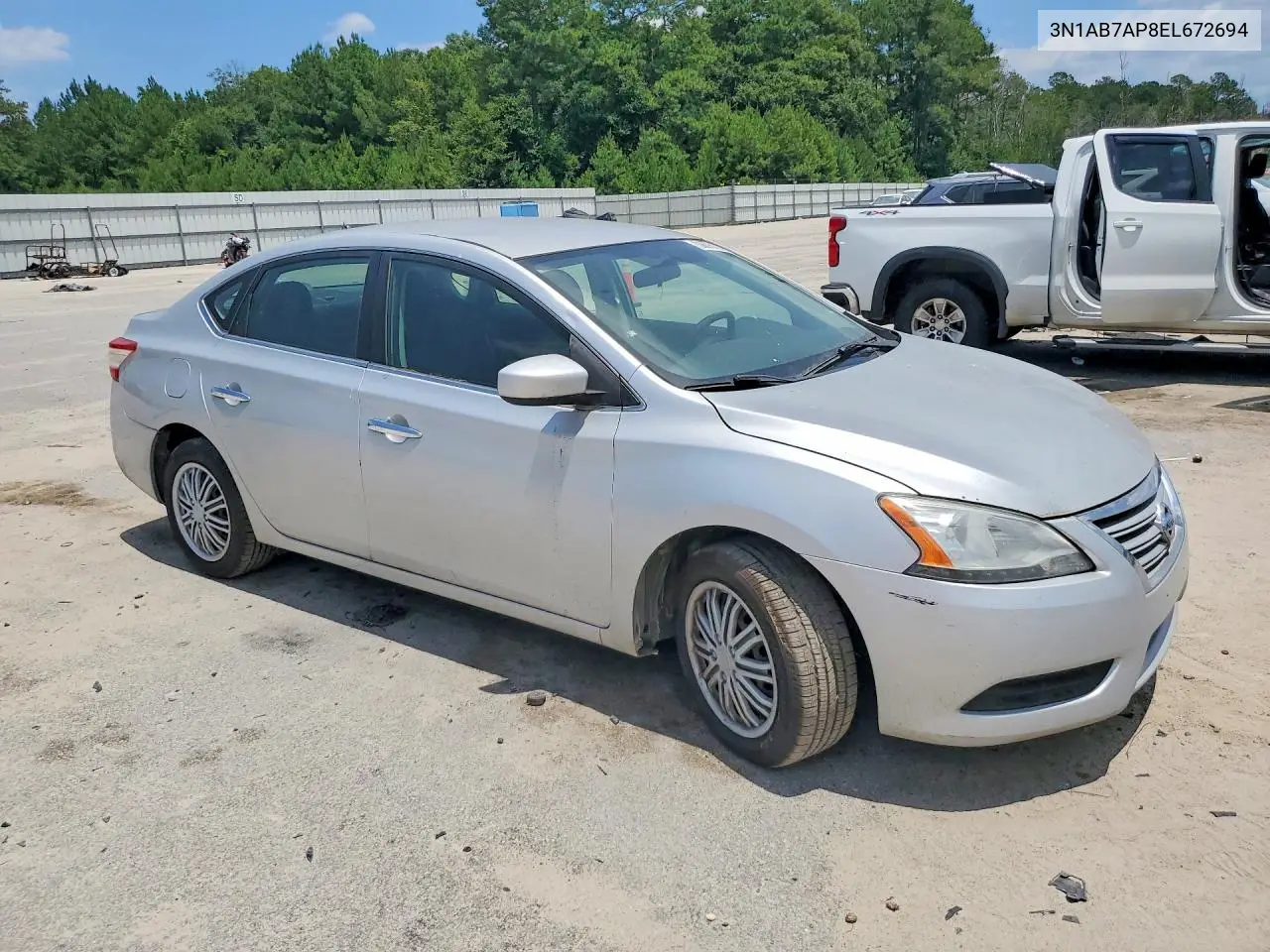 3N1AB7AP8EL672694 2014 Nissan Sentra Sv
