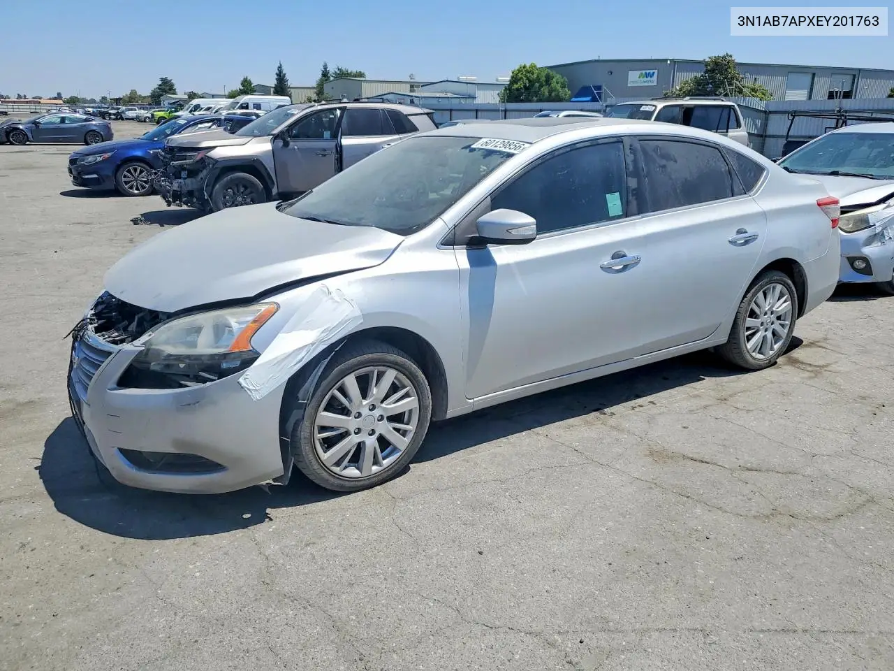 2014 Nissan Sentra Sl VIN: 3N1AB7APXEY201763 Lot: 60129856