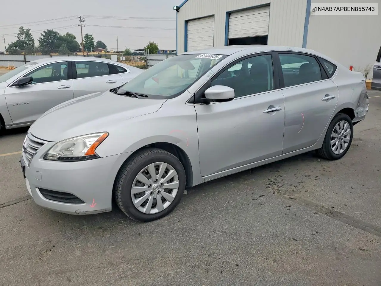 2014 Nissan Sentra S VIN: 1N4AB7AP8EN855743 Lot: 61404956