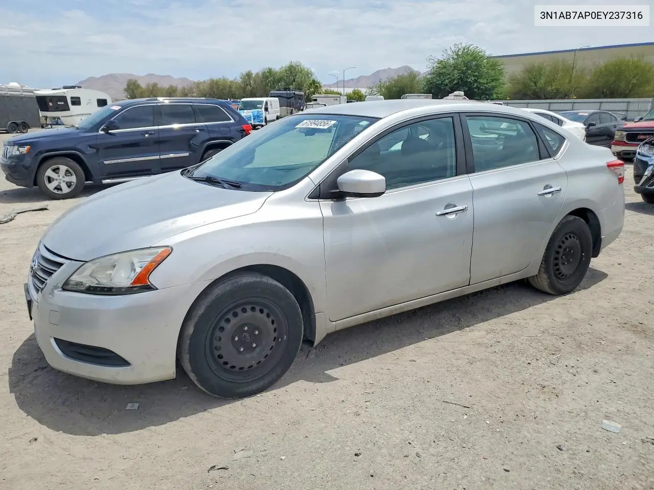 2014 Nissan Sentra Sv VIN: 3N1AB7AP0EY237316 Lot: 61994856