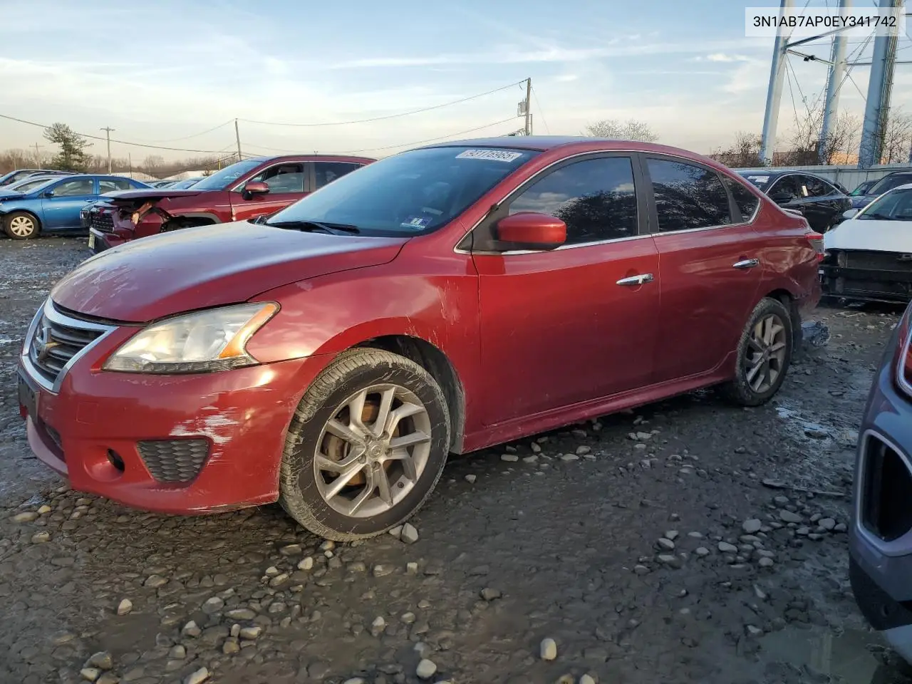 3N1AB7AP0EY341742 2014 Nissan Sentra S